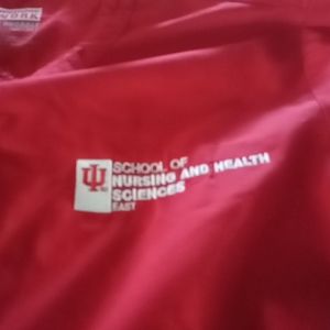 Wonder Works ladies red xs light weight snap down nursing jacket